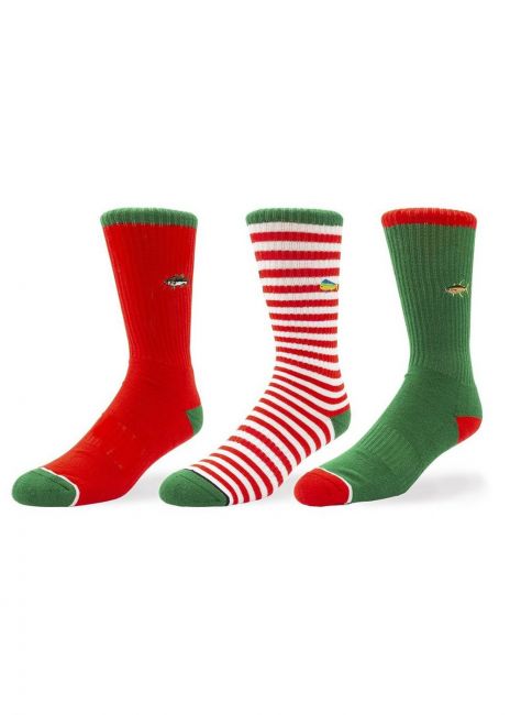 Salty Crew Fishmas 2 holiday 3 pack socks