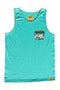 Team Phun Hawaiian pocket vest  / mahi green