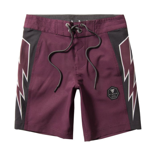 VIssla Trimline Bolt 17" Boys Boardshort - Wine