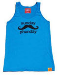 Team PHUN Sunday Phunday tank top / neon blue