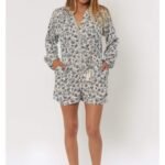 Sisstrevolution Hilo Romper Dark Harbor lightweight long sleeve viscose