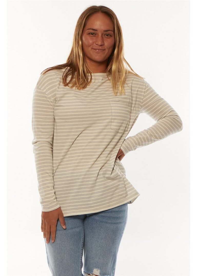 Sisstrevolution Shell Yeah Knit - Blue Mist Long Sleeve Top