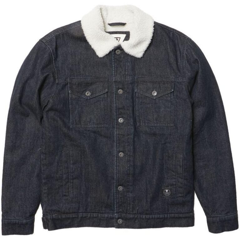 Vissla Lobos Trucker Jacket in indigo – corduroy jacket with sherpa-lined collar and hand pockets