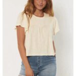 Sisstrevolution Kinsley S/S Knit Top - Sea Salt