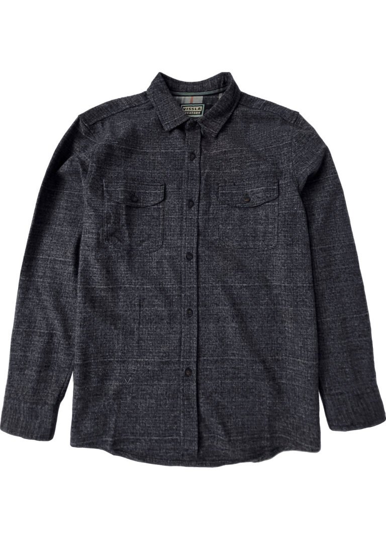 Vissla Creators Norte Eco LS Flannel – Dark Naval sustainable long sleeve shirt