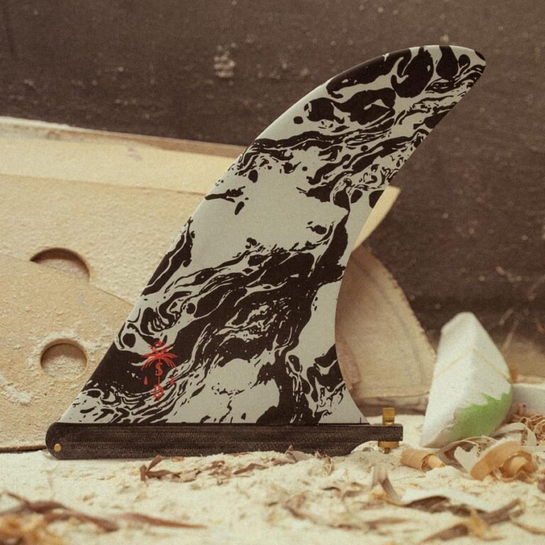 Deflow Self Surfboards Longboard Fin – White 9.75"