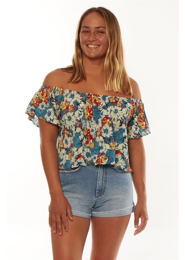 Sisstrevolution Motley Woven Eco-Friendly Off-Shoulder Top