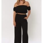 Sisstrevolution Paradise Palms S/S Wvn Top - black