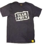 team phun stencil logo tee shirt - black