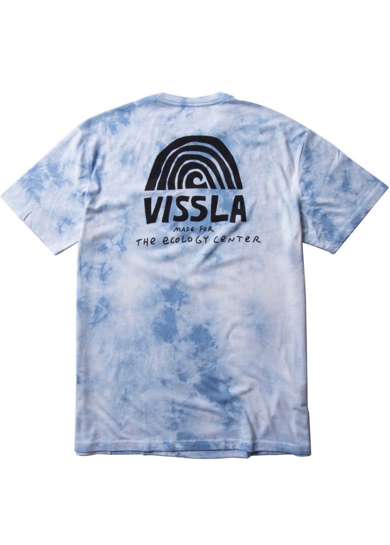Vissla Ecology Center Rainbow SS PKT Tee – Light Blue Tie Dye