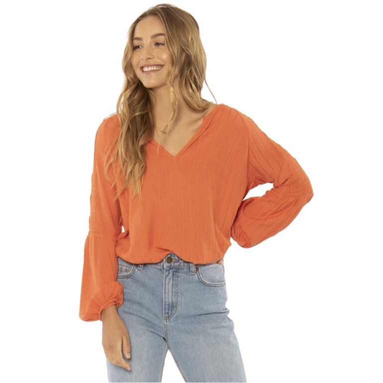 Sisstrevolution Whispering Tales LS WVN Blouse 100% cotton long-sleeve woven top