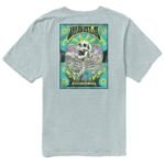 Vissla Undead Shred Head Boys Tee with vibrant skull graphic on the back.