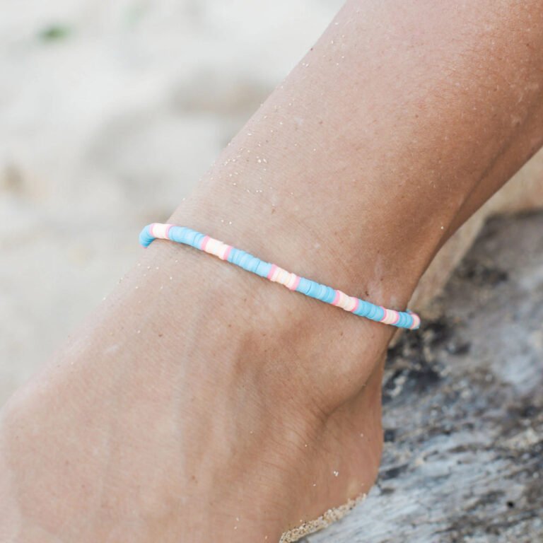 Pineapple Island Lucky Bay Clay Beaded Anklet