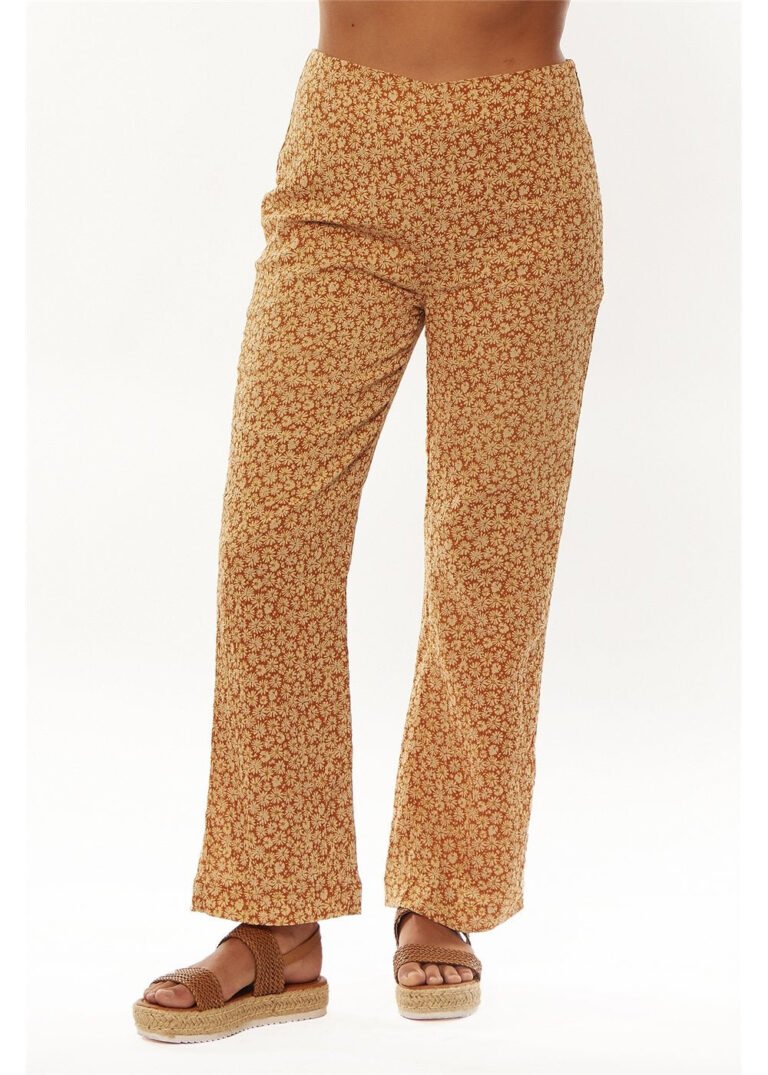 Sisstrevolution Heart Breaker Pant Acorn slim fit eco crinkle cotton viscose