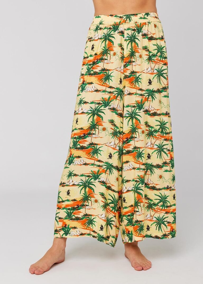 Sisstrevolution Hawaii Pant printed beach viscose pants