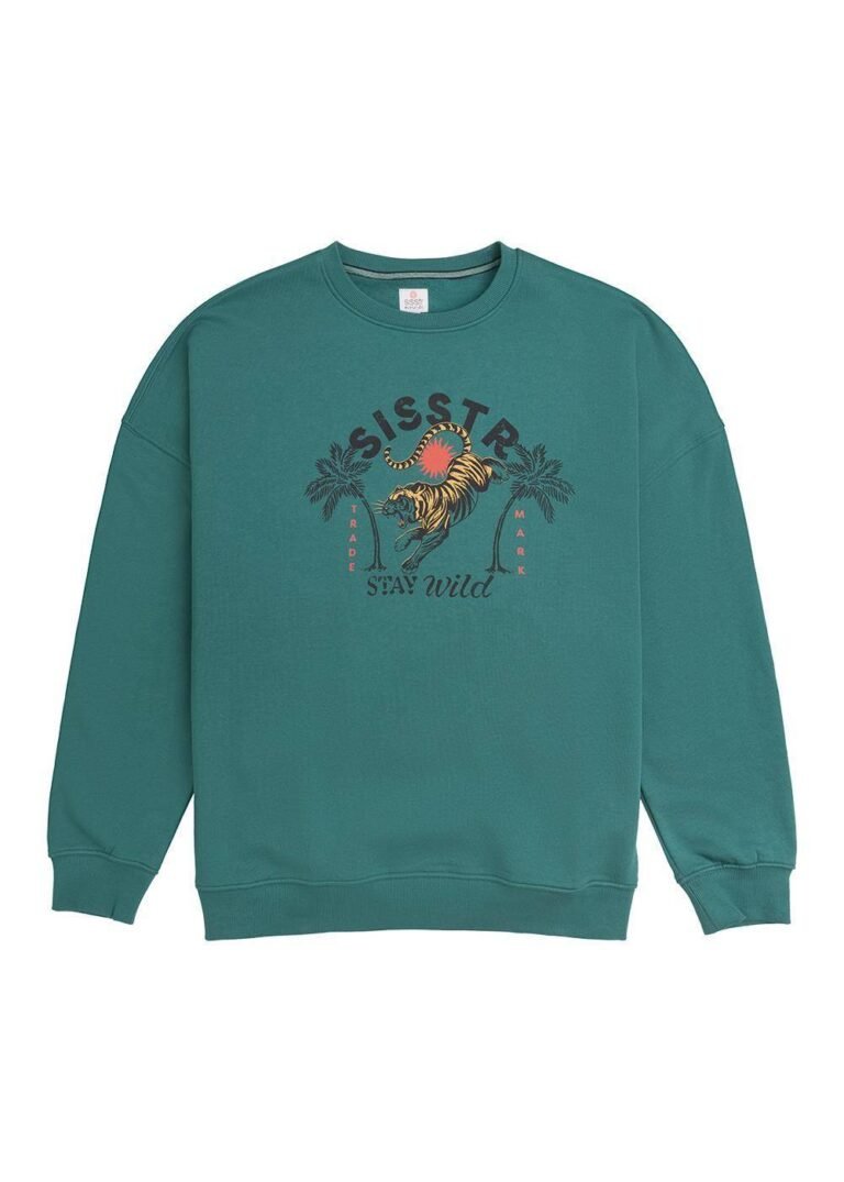 Sisstrevolution Stay Wild Crew Fleece Vintage Green