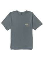 Vissla Bali Belly Premium Pkt Tee in graphite with front pocket logo.