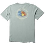 Vissla Offshore Pleasures SS PKT Tee in Agave with graphic back design.