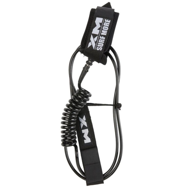 XM Surf More Hybrid SUP Coil Leash – Regular 12ft Black