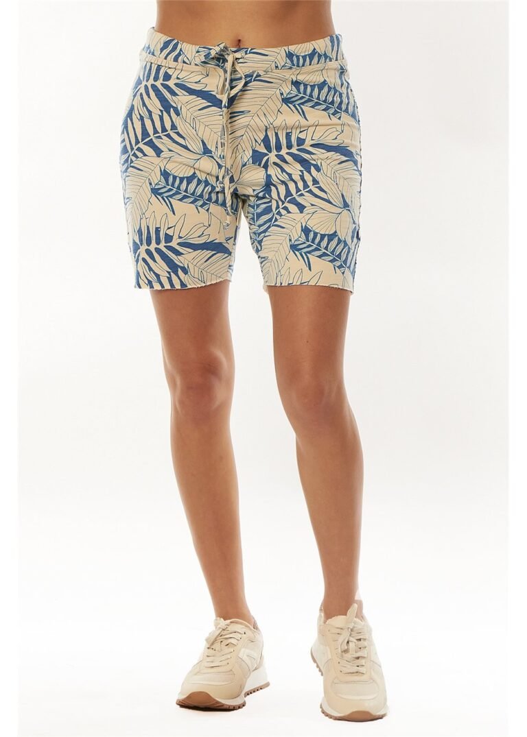 Sisstrevolution Spring Breeze Short Blueberry Tropical Print