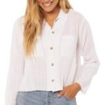 Sisstrevolution Island Tides woven top - white