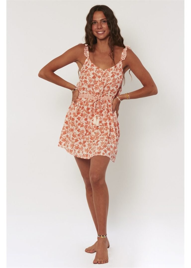 Sisstrevolution Bingin Mini Dress – Blossom Print with Ruffles