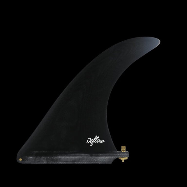 Deflow Cream 9 Black Single Longboard Fin