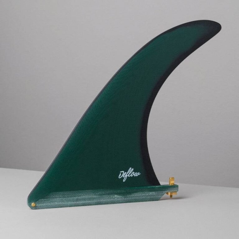 Deflow Cream 9.75 Green Single Longboard Fin