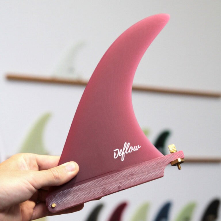 Deflow Cream 7" Longboard Fin Burgundy