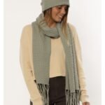 Sisstrevolution Calm Seas Scarf – Honeycomb Stitch with Fringe