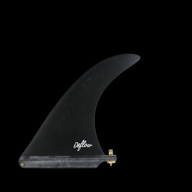 Deflow Cream 7 Black Single Longboard Fin
