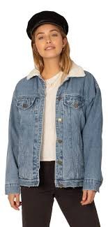 Sisstrevolution Strummin Sherpa Jacket Blue Wash