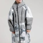 White Water Kids Hard Shell Robe – Arctic Camo/Grey