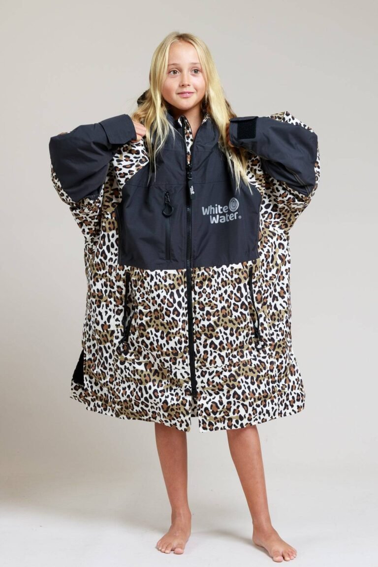 White Water Kids Hard Shell Robe - Leopard Print