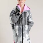 White Water Kids Hard Shell Robe – Arctic Camo/Pink