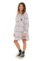 Sisstrevolution Pasha Dress in Sea Salt, side view showcasing relaxed fit.