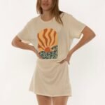 Sisstrevolution Sun and Sea SS Knit Dress Tee Sea Salt