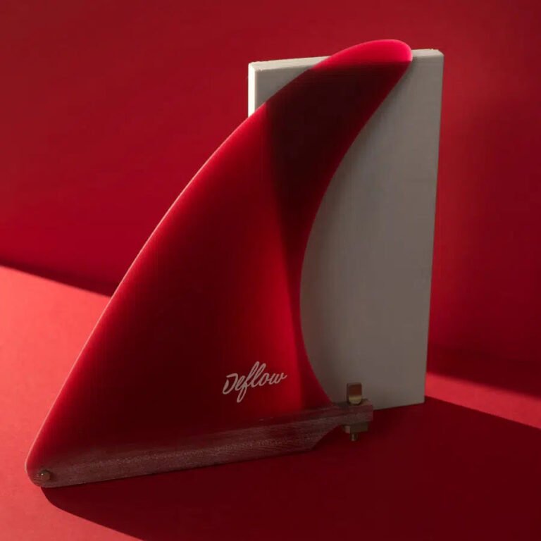 Deflow Pocket Knife 7.5" Longboard Fin Burgundy