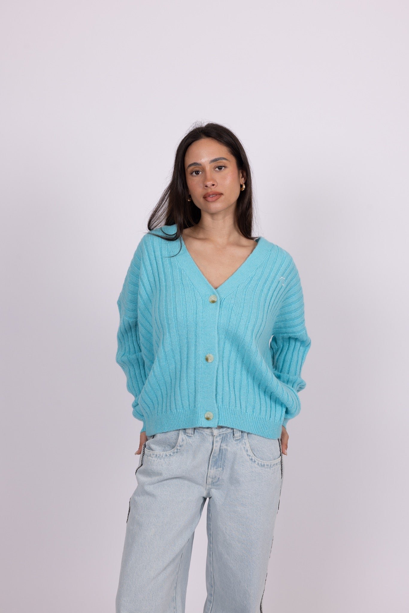 2501W-FT120265 Rusty Morning golf rib cardigan - Image 1