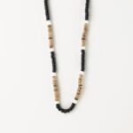 Pineapple island Adjustable coconut wood and coloured shell beaded necklace