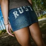 Rusty Norty Low Rise Denim Micro Mini Skirt