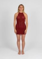 RUSTY Maddi knit dress - morello