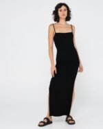 Rusty Clara Slip Maxi Dress - black