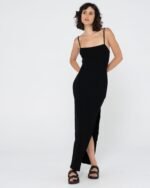 Rusty Clara Slip Maxi Dress - black - Image 4