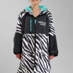 White Water Adults Hard Shell Robe - zebra