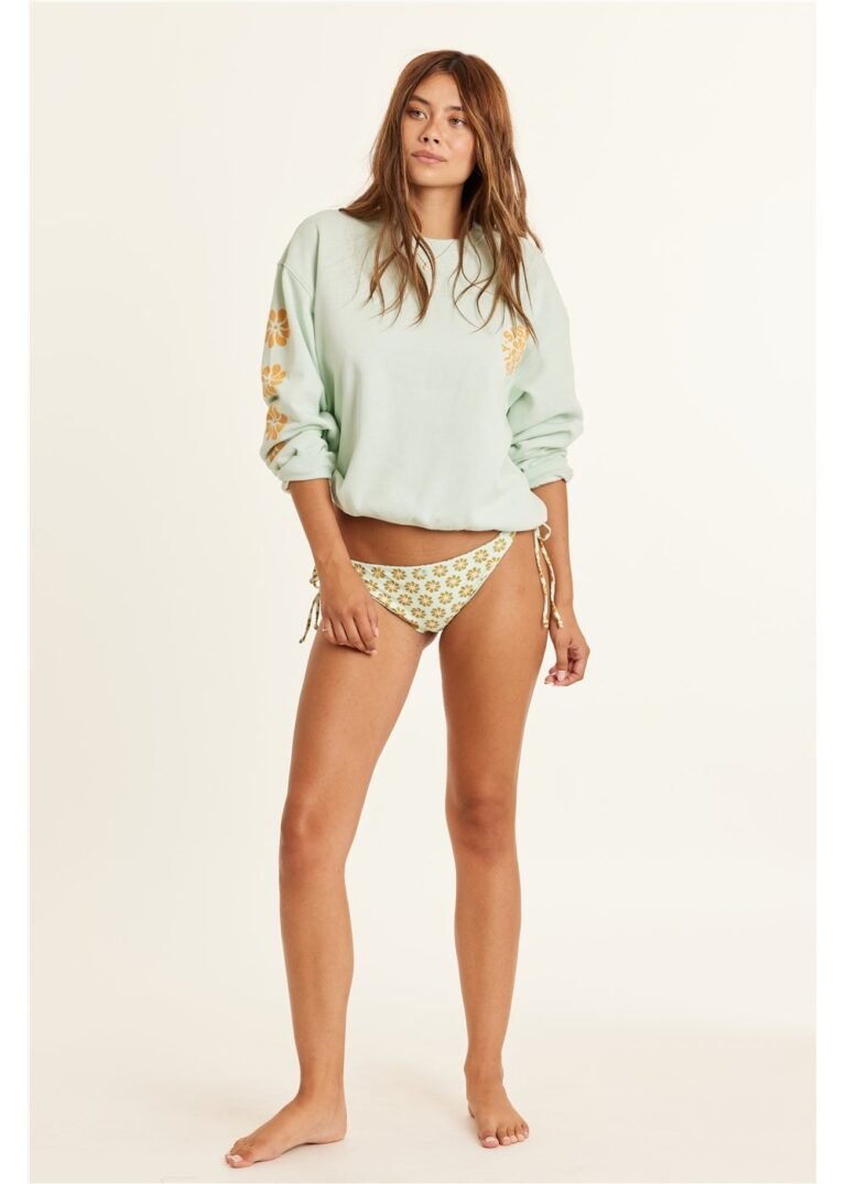 Sisstrevolution Lucia Long Sleeve Fleece Crew Sea Mint