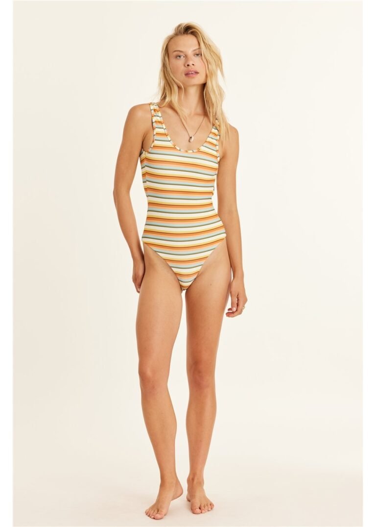 Sisstrevolution Line Up One Piece Cheeky Multi eco-friendly swimsuit