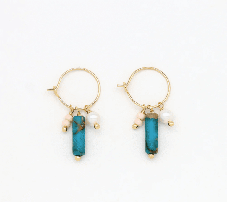 Giada Sugati Beaded Hoop Earrings by Pineapple Island