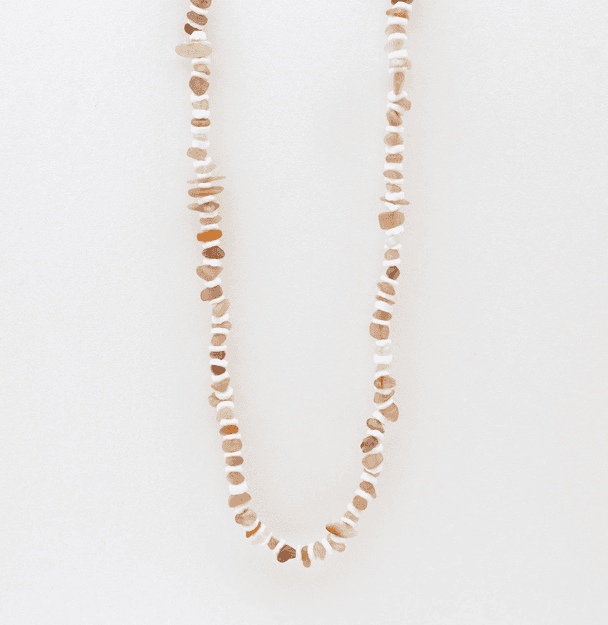 Pineapple Island KALN-031 Adjustable Beaded Necklace with Troca Shell Beads