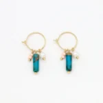 Pineapple Island Giada Sugati Beaded Hoop Earrings - Image 3